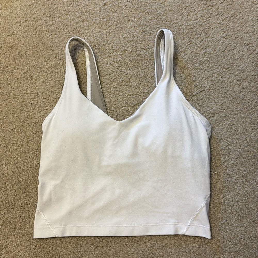 Lululemon White Align tank top size 4